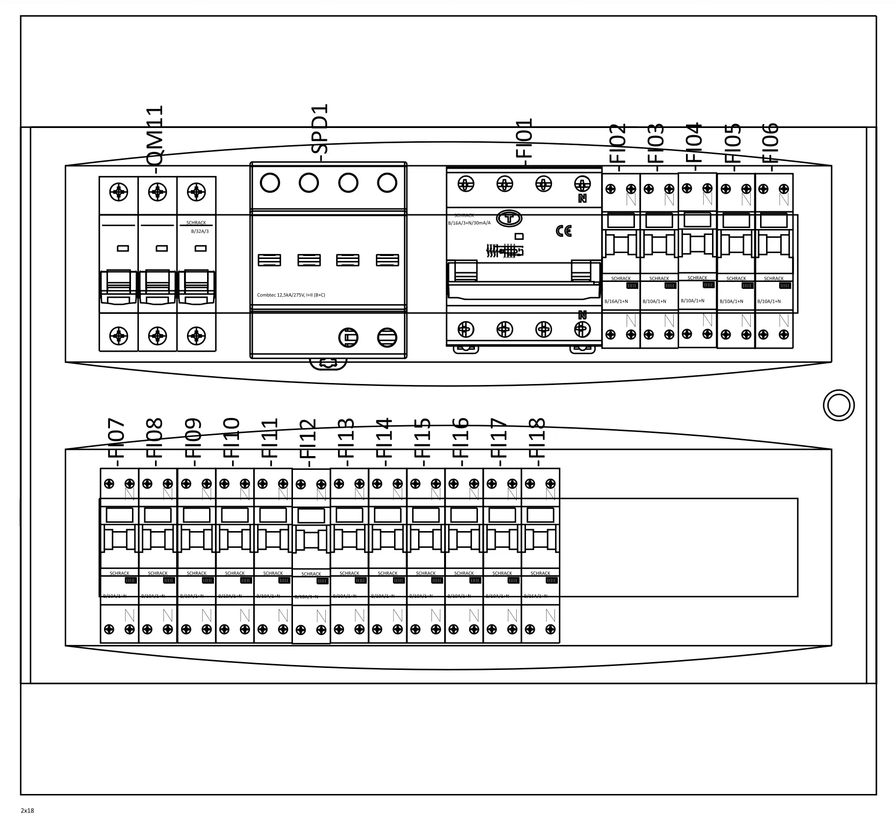 Switchboard schematic prepared in Slovakia